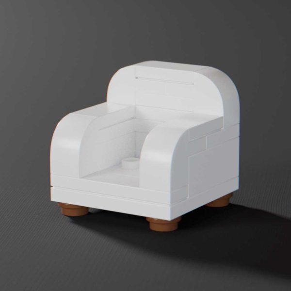 white lego armchair