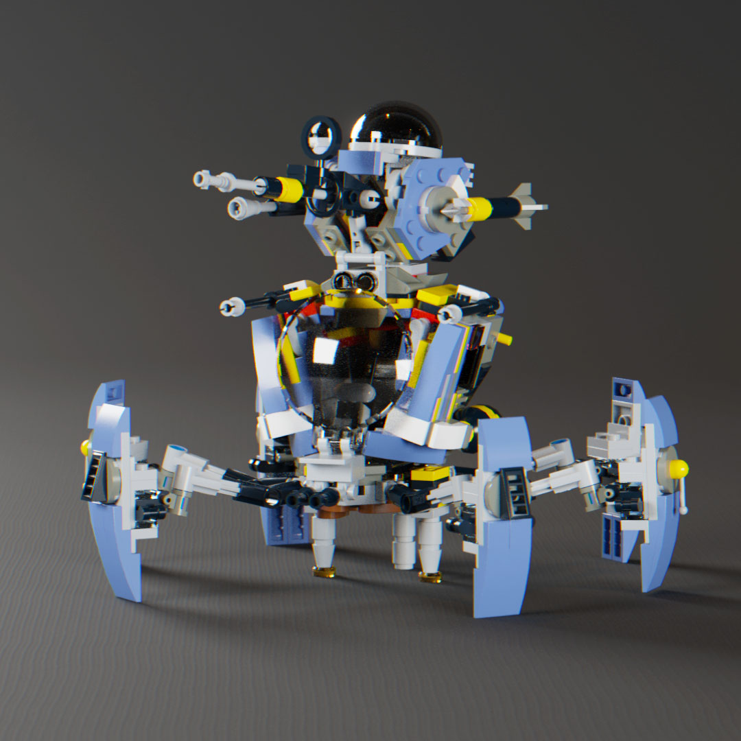custom lego crab mech building model