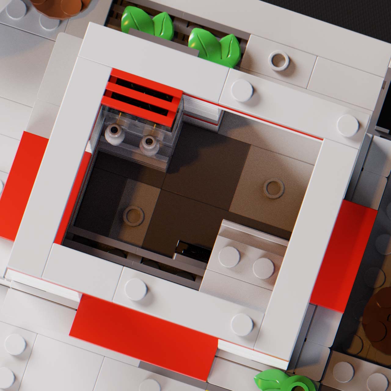 interior of Classic LEGO Drive Thru Diner MOC