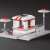 angled view of Classic LEGO Drive Thru Diner