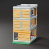 back of custom lego brick bank modular building