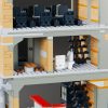 second floor of custom lego brick bank modular building