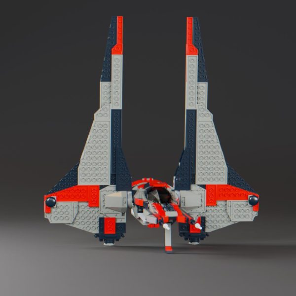 wings up front of custom lego instructions mandalorian transport star wars
