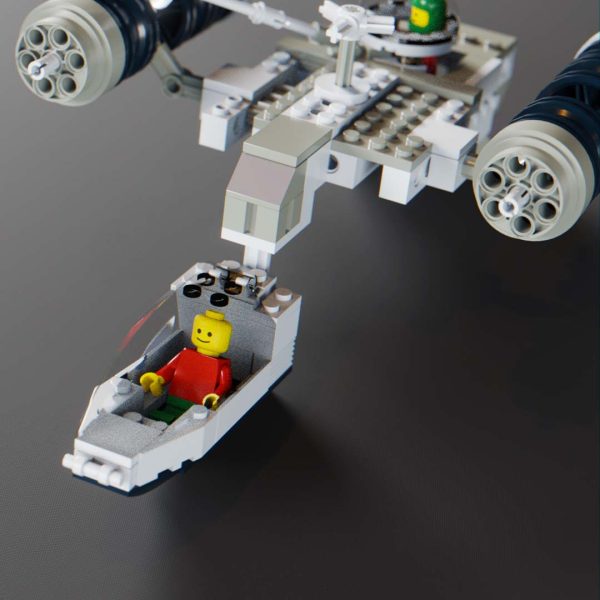 cockpit of custom lego dropship instructions