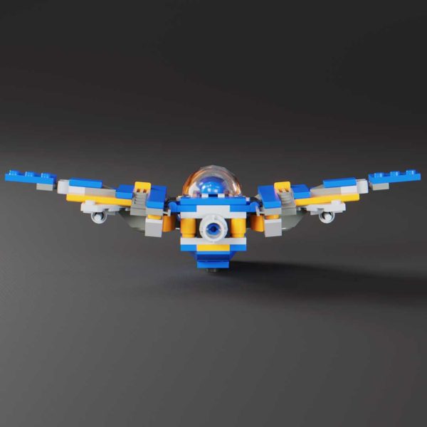 back of Guardians of the galaxy milano lego