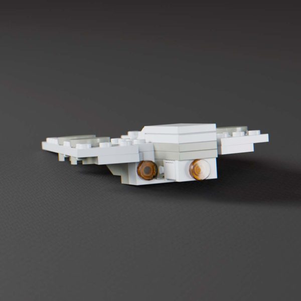 back of Nebula Heist dropship moc instrucitons